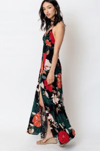 Halter Neck Floral Print Maxi Dress sold by U-NI-TY