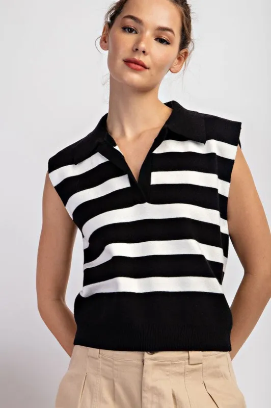 Stripe Sleeveless Top sold by U-NI-TY