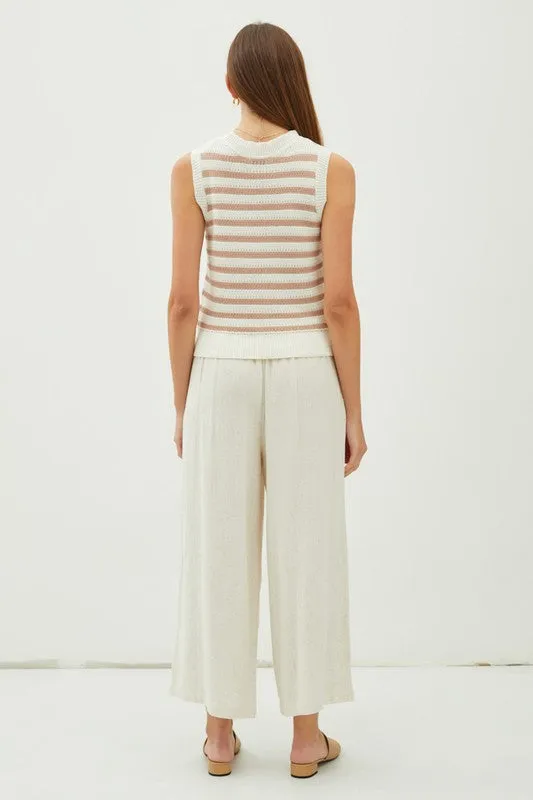 Striped Crew Neck Knit Tank sold by U-NI-TY product image thumbnail 2