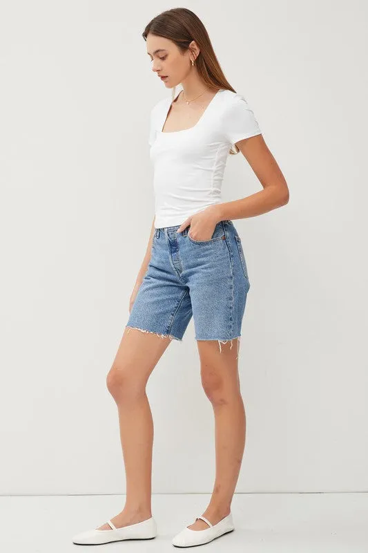 Basic Square Neck Short Sleeve Top sold by U-NI-TY product image thumbnail 5