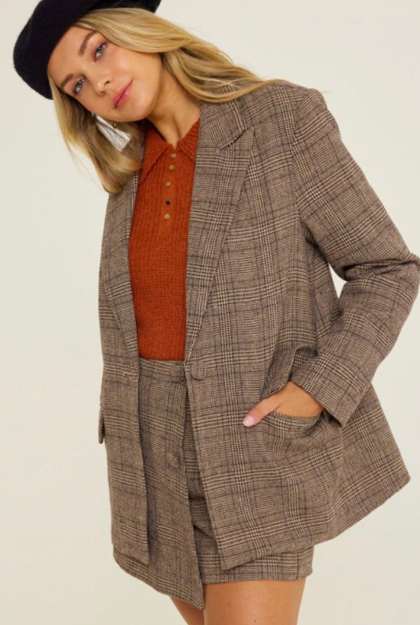 Plaid Blazer sold by U-NI-TY