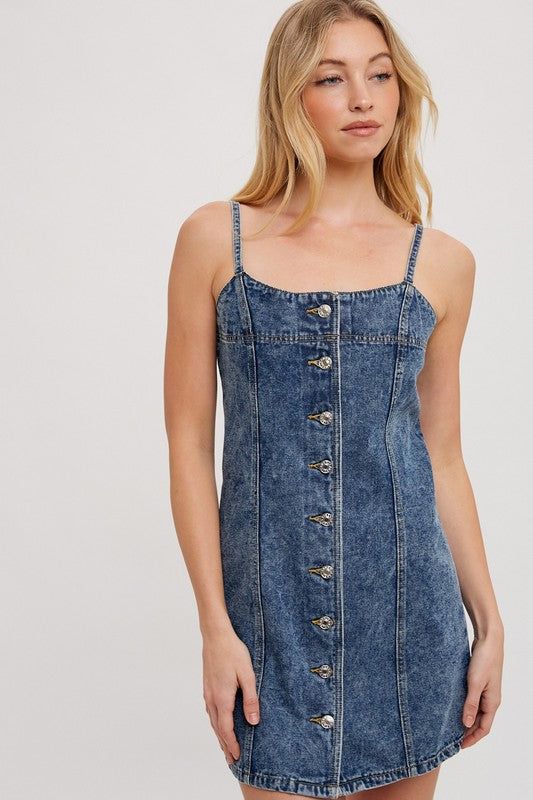 Denim sleeveless Mini Dress sold by U-NI-TY product image thumbnail 3