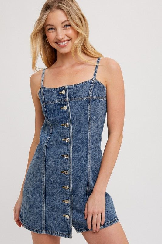 Denim sleeveless Mini Dress sold by U-NI-TY