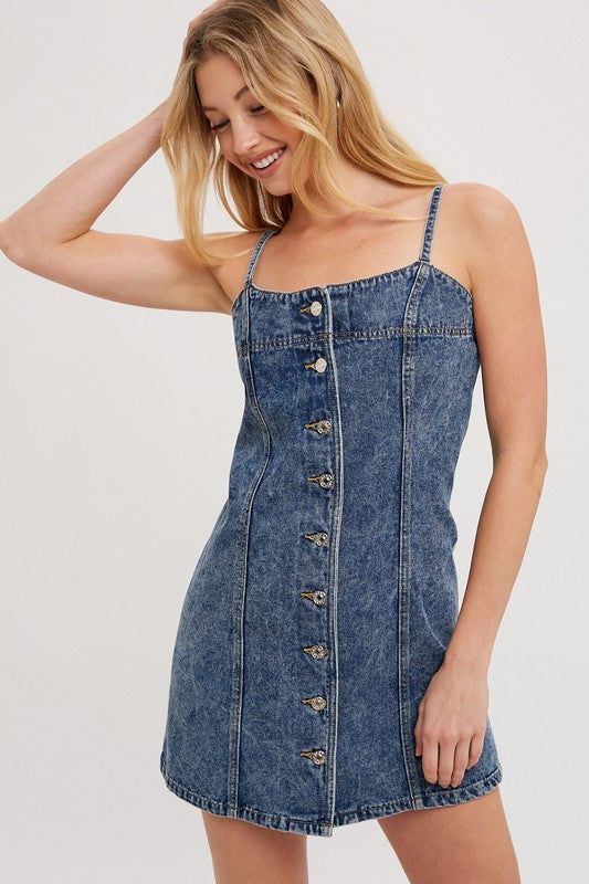 Denim sleeveless Mini Dress sold by U-NI-TY product image thumbnail 2