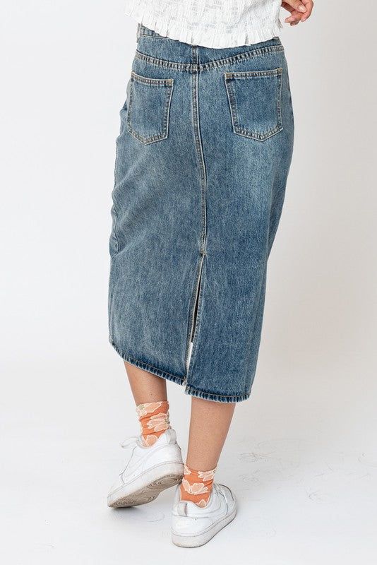 Denim Midi Skirt sold by U-NI-TY product image thumbnail 5