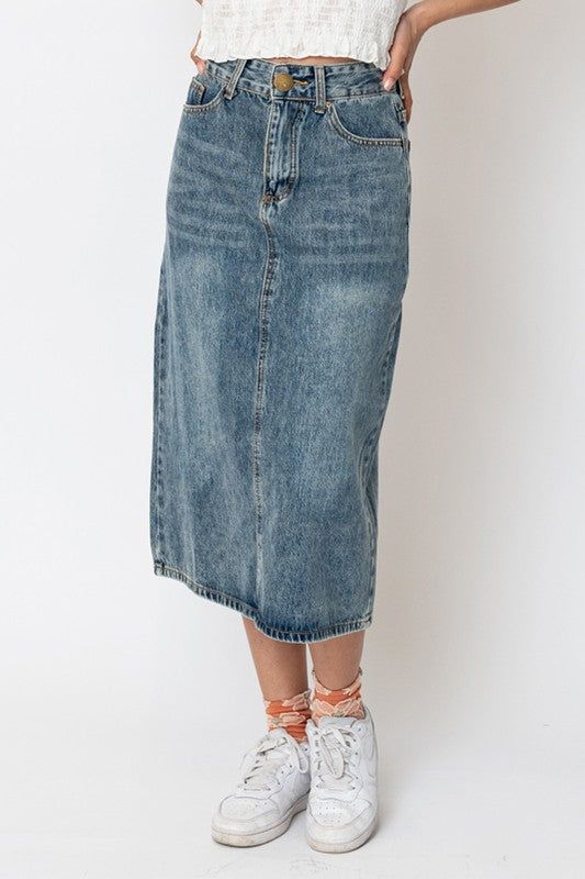 Denim Midi Skirt sold by U-NI-TY product image thumbnail 4