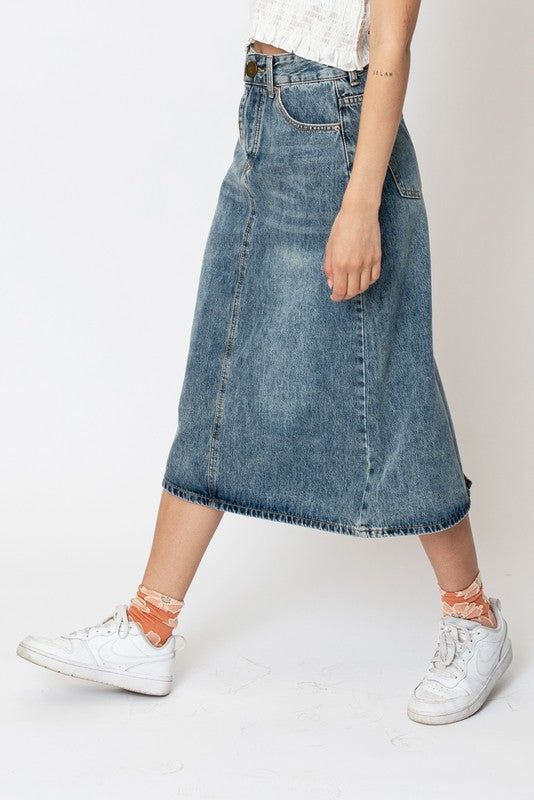 Denim Midi Skirt sold by U-NI-TY product image thumbnail 2