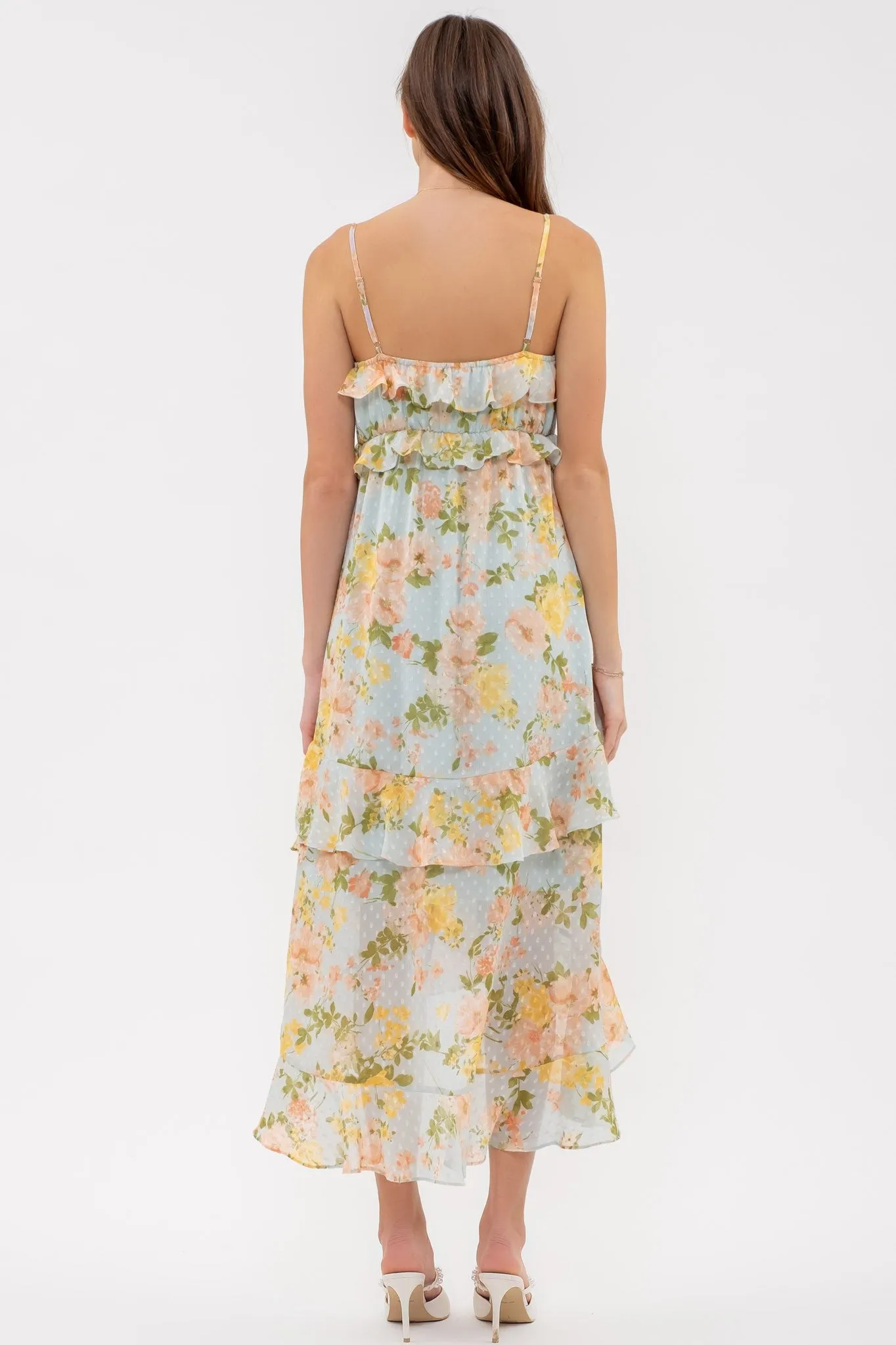 Clip Dot Floral Midi Dress sold by U-NI-TY product image thumbnail 2