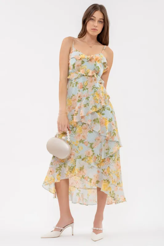 Clip Dot Floral Midi Dress sold by U-NI-TY
