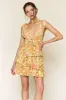 Yellow Floral Mini Dress sold by U-NI-TY