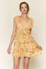 Yellow Floral Mini Dress sold by U-NI-TY