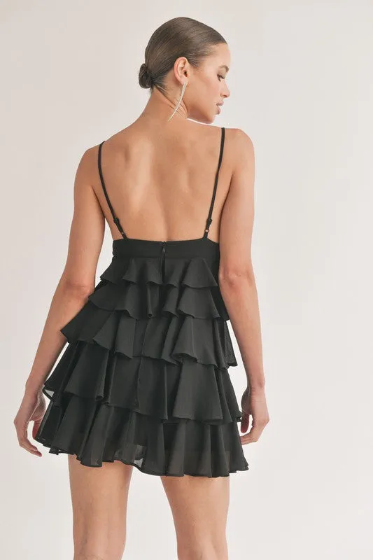 Chiffon Tier Ruffled Mini Dress sold by U-NI-TY product image thumbnail 5