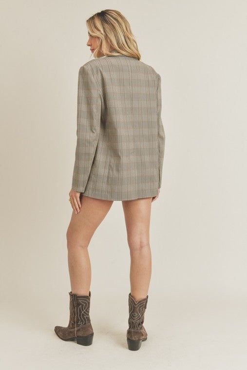 Oversized Plaid Blazer sold by U-NI-TY product image thumbnail 4