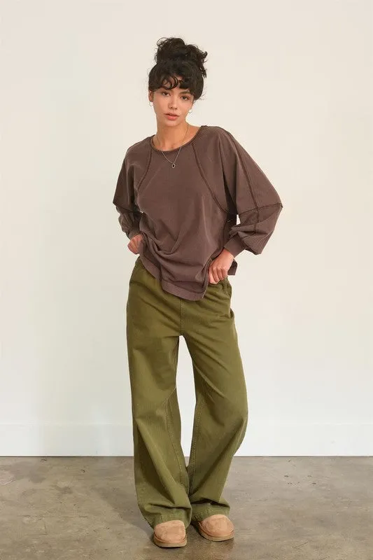 Elastic High Waist Wide Leg Pants sold by U-NI-TY product image thumbnail 3