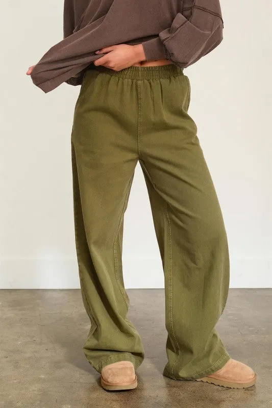 Elastic High Waist Wide Leg Pants sold by U-NI-TY product image thumbnail 4