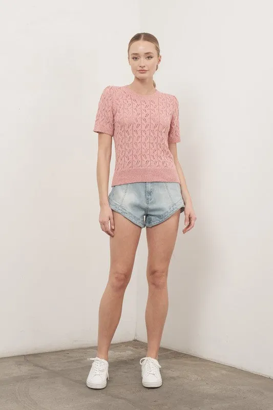 Raina Pointelle Knit Sweater sold by U-NI-TY product image thumbnail 3