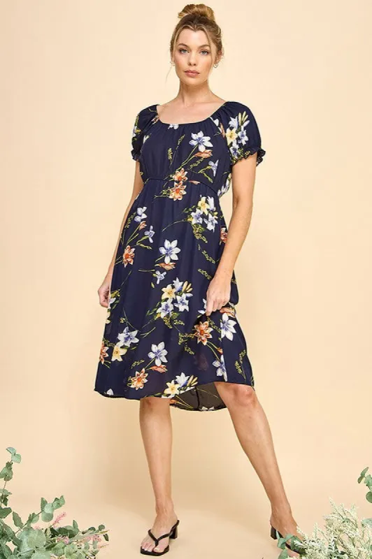 Floral Dress With Short Sleeves sold by U-NI-TY