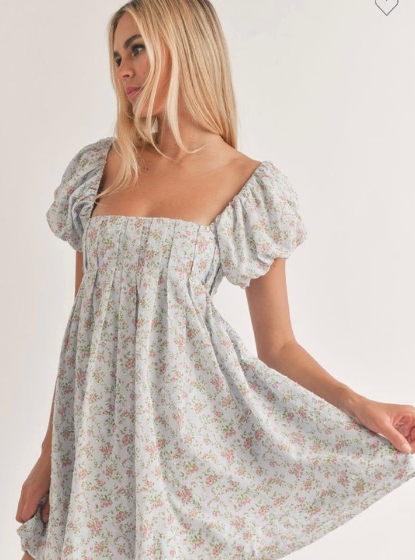 Floral Print Puff Sleeve Dress sold by U-NI-TY product image thumbnail 4
