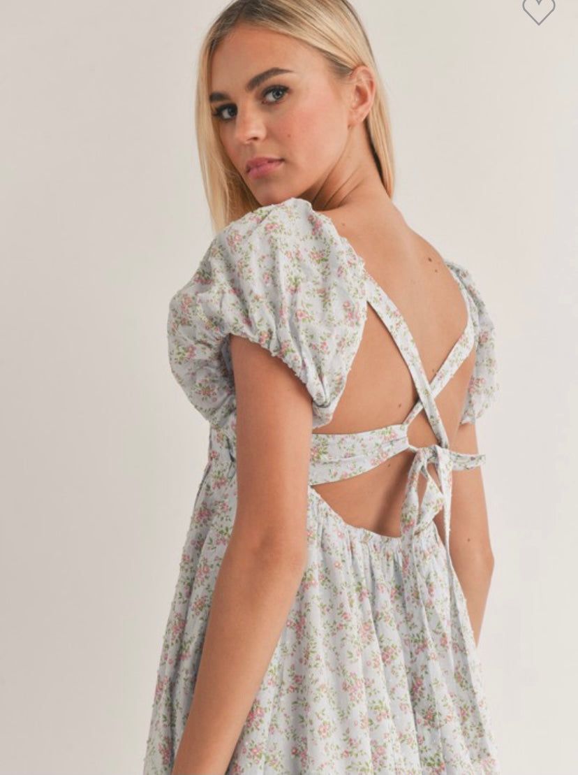 Floral Print Puff Sleeve Dress sold by U-NI-TY product image thumbnail 2