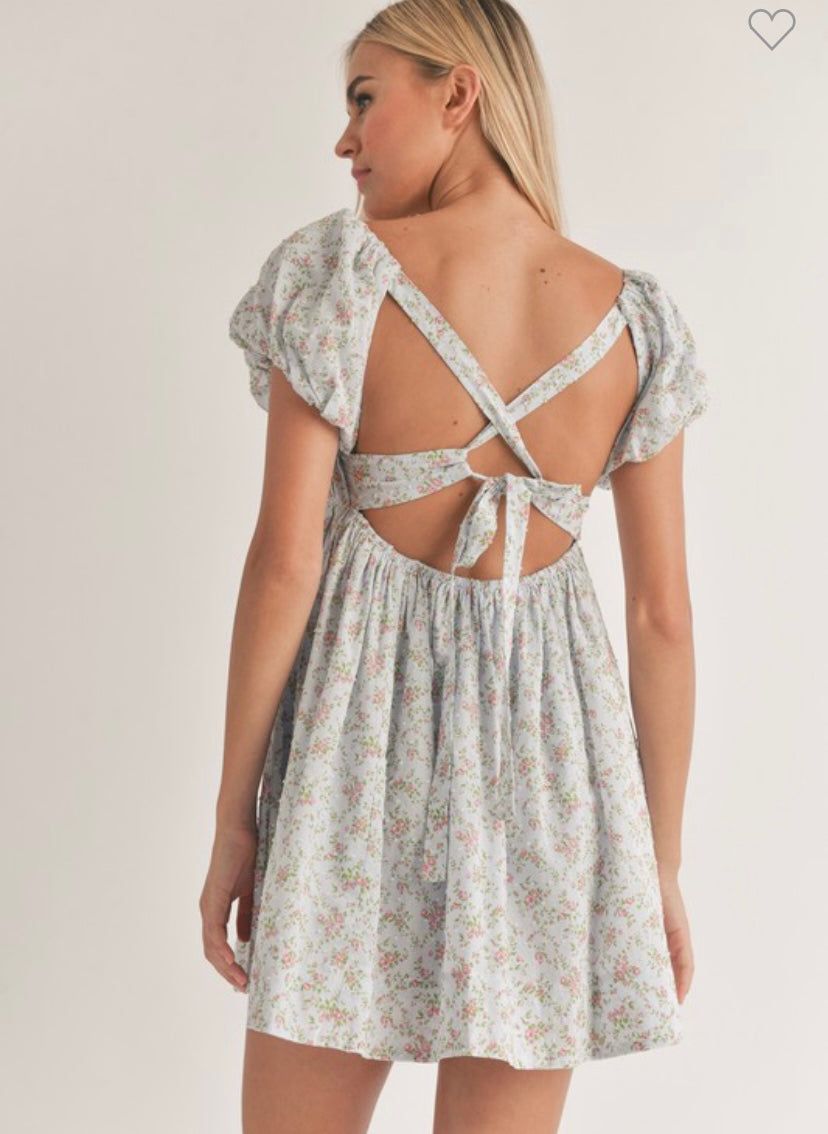 Floral Print Puff Sleeve Dress sold by U-NI-TY product image thumbnail 5