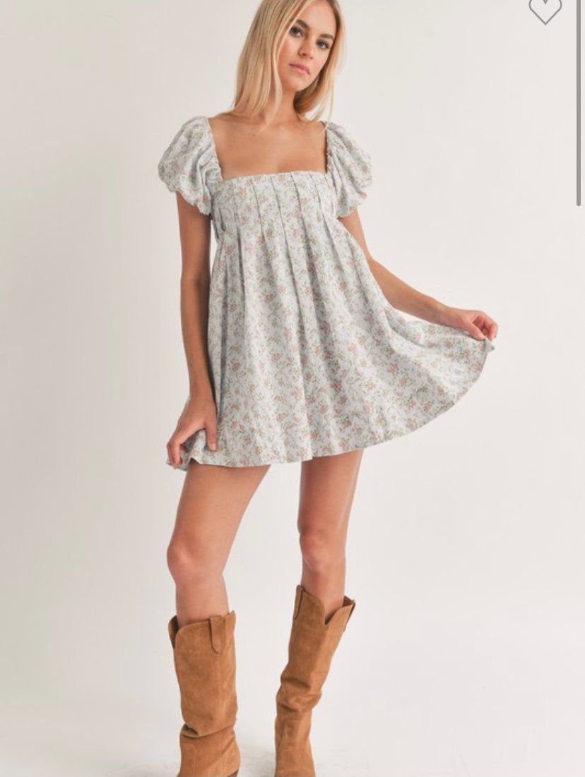 Floral Print Puff Sleeve Dress sold by U-NI-TY product image thumbnail 3