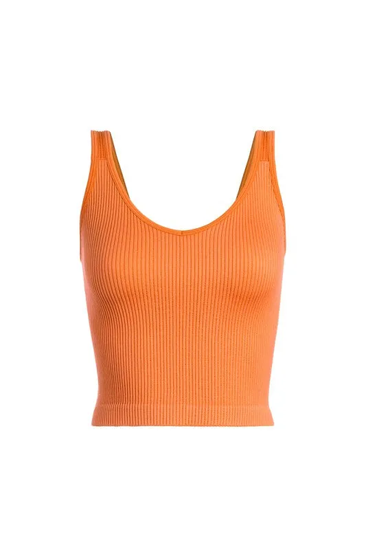 V Neck Thick Rib Crop Tank sold by U-NI-TY product image thumbnail 3