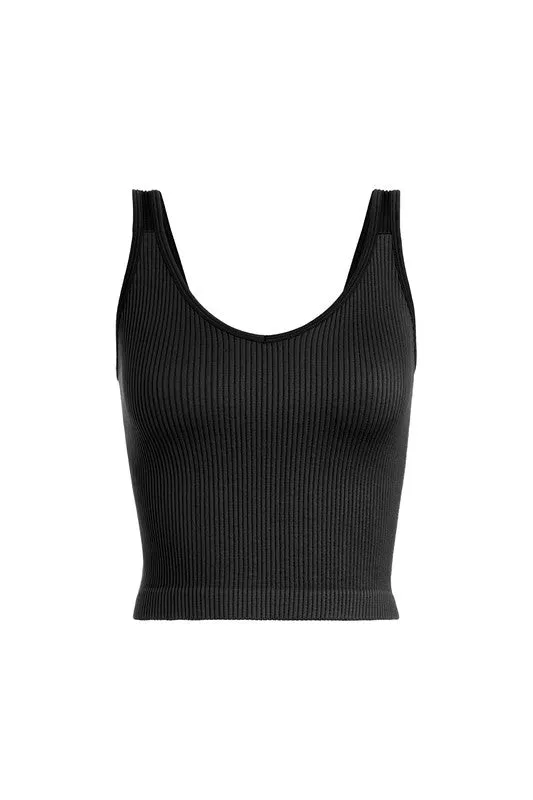 V Neck Thick Rib Crop Tank sold by U-NI-TY product image thumbnail 5