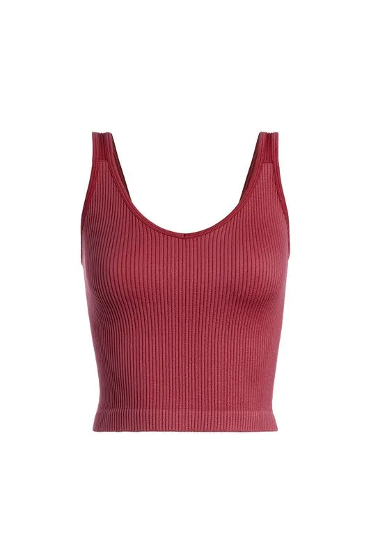 V Neck Thick Rib Crop Tank sold by U-NI-TY product image thumbnail 4