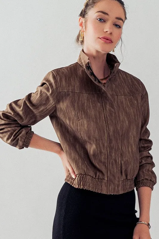 Leather Washed Bomber Jacket sold by U-NI-TY product image thumbnail 3