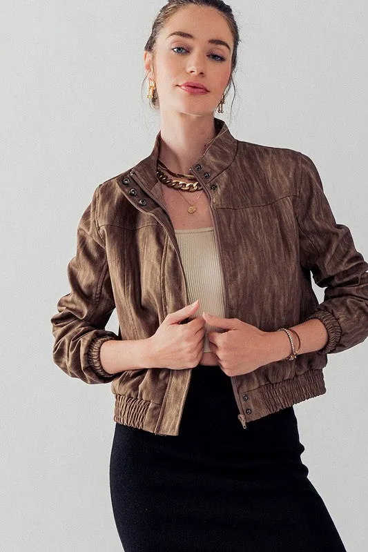 Leather Washed Bomber Jacket sold by U-NI-TY