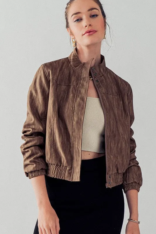 Leather Washed Bomber Jacket sold by U-NI-TY product image thumbnail 5