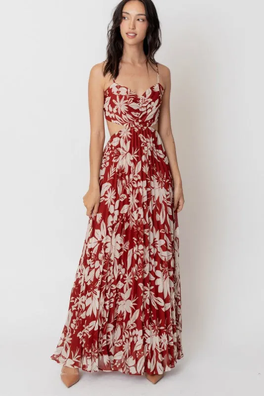 Sleeveless Open Back Pleated Maxi Dress sold by U-NI-TY