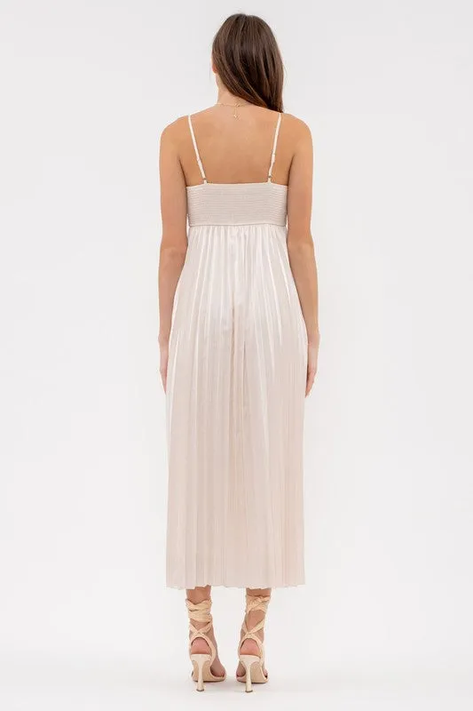 Sleeveless Pleated Empire Waist Midi Dress sold by U-NI-TY product image thumbnail 2