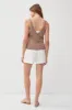 Crochet V Neck Pointelle Knit Tank sold by U-NI-TY