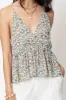 Sleeveless Floral Print Ruffled Top sold by U-NI-TY