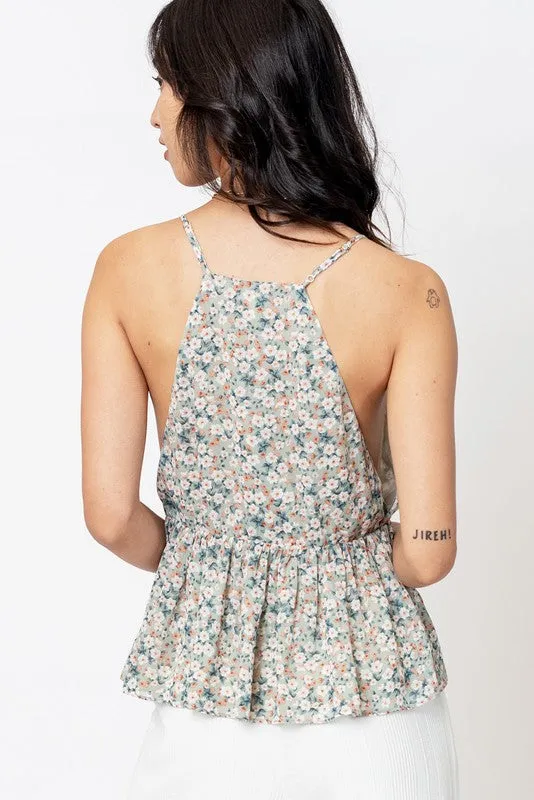 Sleeveless Floral Print Ruffled Top sold by U-NI-TY product image thumbnail 4