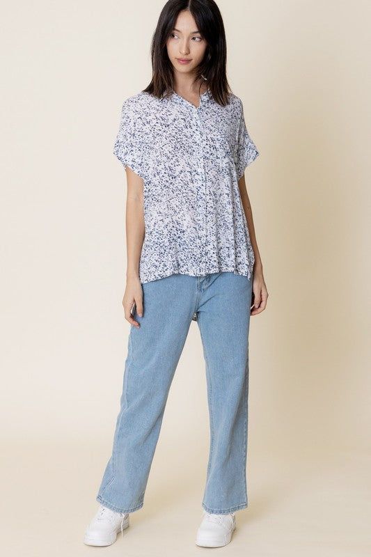 Printed Short Sleeve Button Down Shirt sold by U-NI-TY product image thumbnail 6