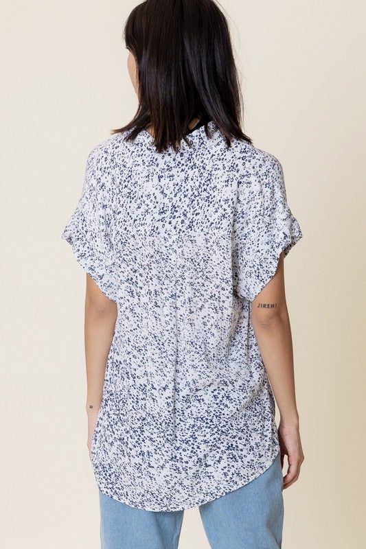 Printed Short Sleeve Button Down Shirt sold by U-NI-TY product image thumbnail 4