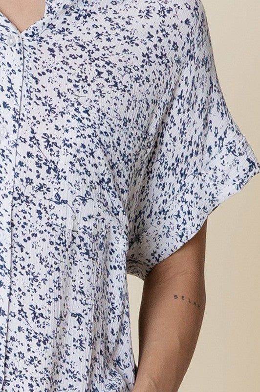 Printed Short Sleeve Button Down Shirt sold by U-NI-TY product image thumbnail 5