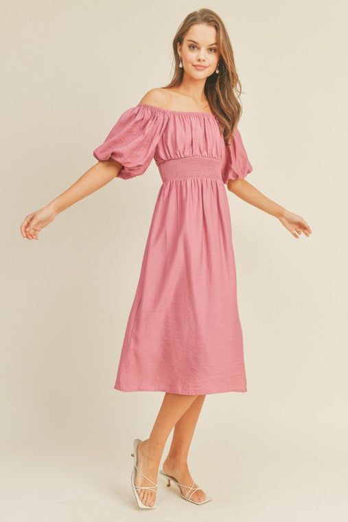 Puff Sleeve Midi Dress sold by U-NI-TY product image thumbnail 2