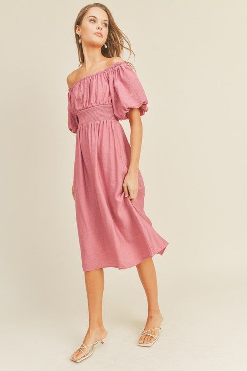 Puff Sleeve Midi Dress sold by U-NI-TY product image thumbnail 4