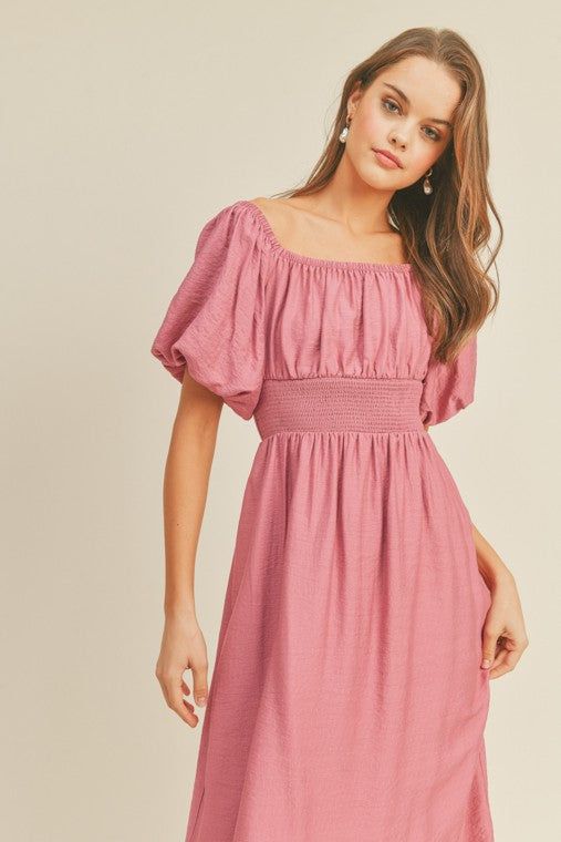 Puff Sleeve Midi Dress sold by U-NI-TY product image thumbnail 3