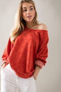 Vintage Washed Crew Neck French Terry Sweatshirt sold by U-NI-TY