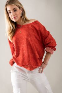 Vintage Washed Crew Neck French Terry Sweatshirt sold by U-NI-TY
