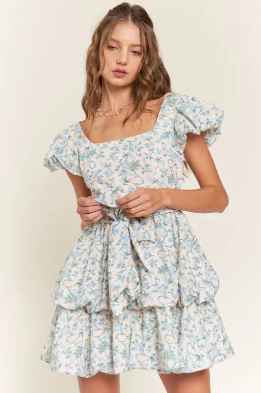 Short Puff Sleeved Dress sold by U-NI-TY