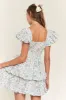 Short Puff Sleeved Dress sold by U-NI-TY
