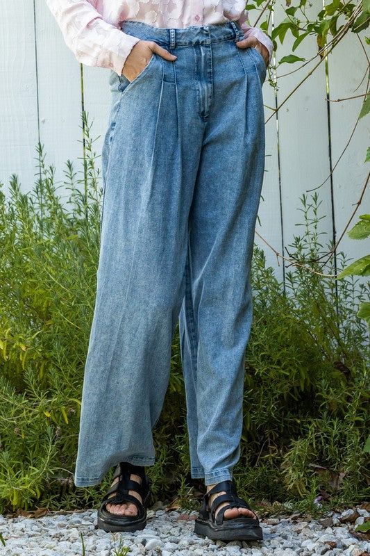 Wide Leg Denim Trousers sold by U-NI-TY product image thumbnail 3