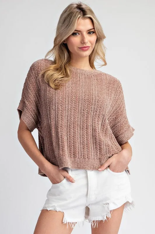 Ultra Soft Short Sleeve Sweater Top sold by U-NI-TY