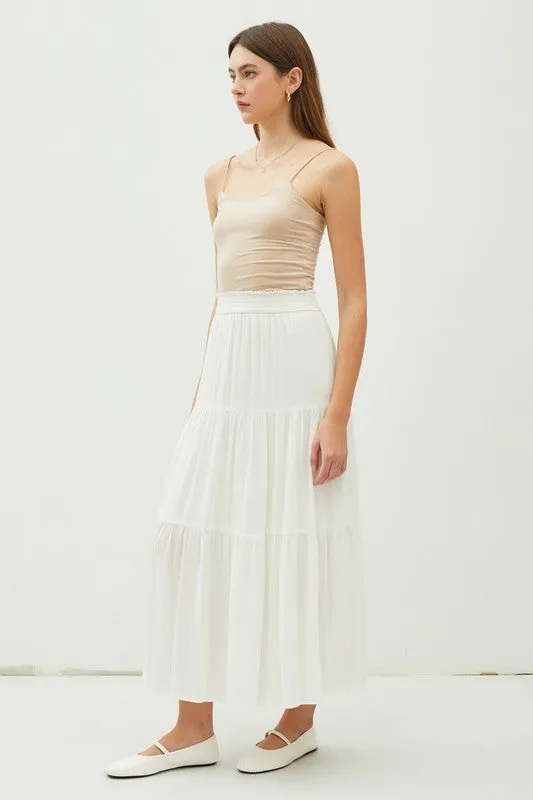 Smocked Waist Tiered Maxi Skirt sold by U-NI-TY product image thumbnail 2