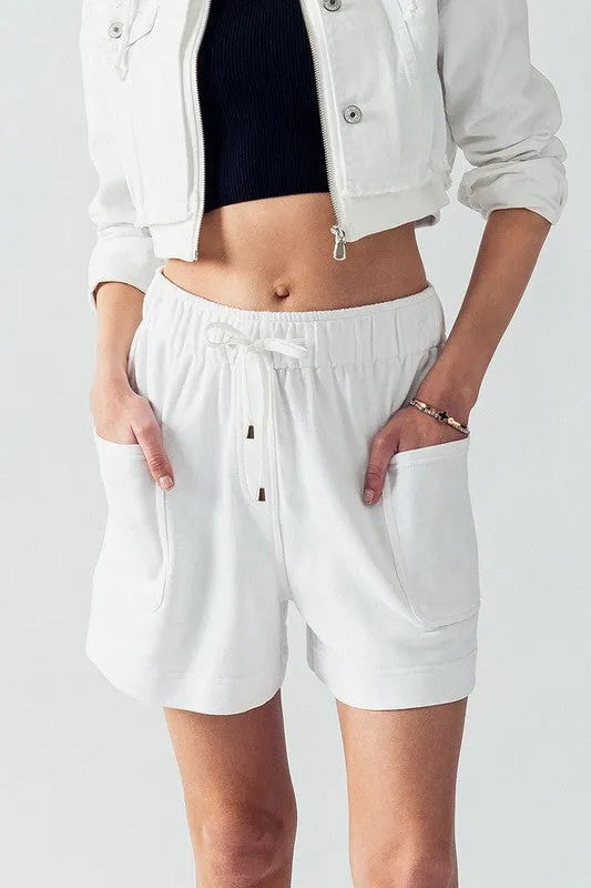 Soft Patch Pocket Drawstring Shorts sold by U-NI-TY